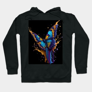 Splash Art of a Colorful Butterfly Hoodie